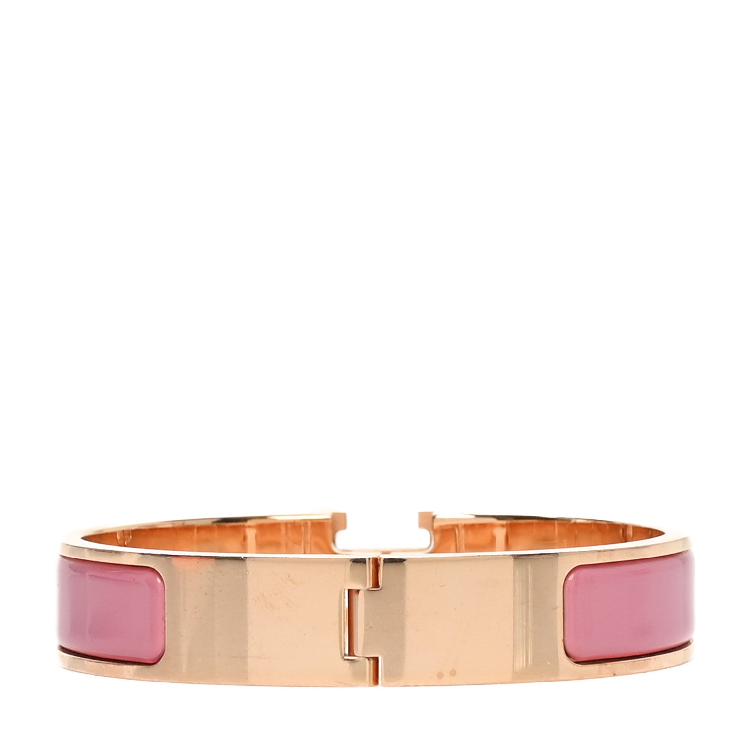 Hermes Enamel Narrow Clic Clac H Bracelet PM Rose Patch 3 of 5