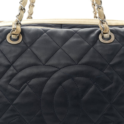 Chanel Lambskin Quilted Lido Shoulder Bag Dark Navy Blue 8 of 20