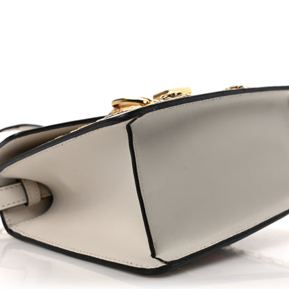 Gucci Calfskin Animal Studs Mini Sylvie Top Handle Bag White 9 of 11