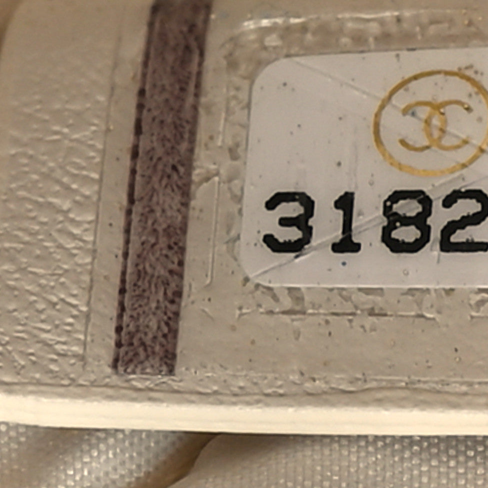 Chanel Caviar Quilted Small Curvy Pouch Cosmetic Case White 7 of 10