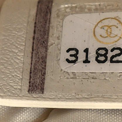 Chanel Caviar Quilted Small Curvy Pouch Cosmetic Case White 7 of 10
