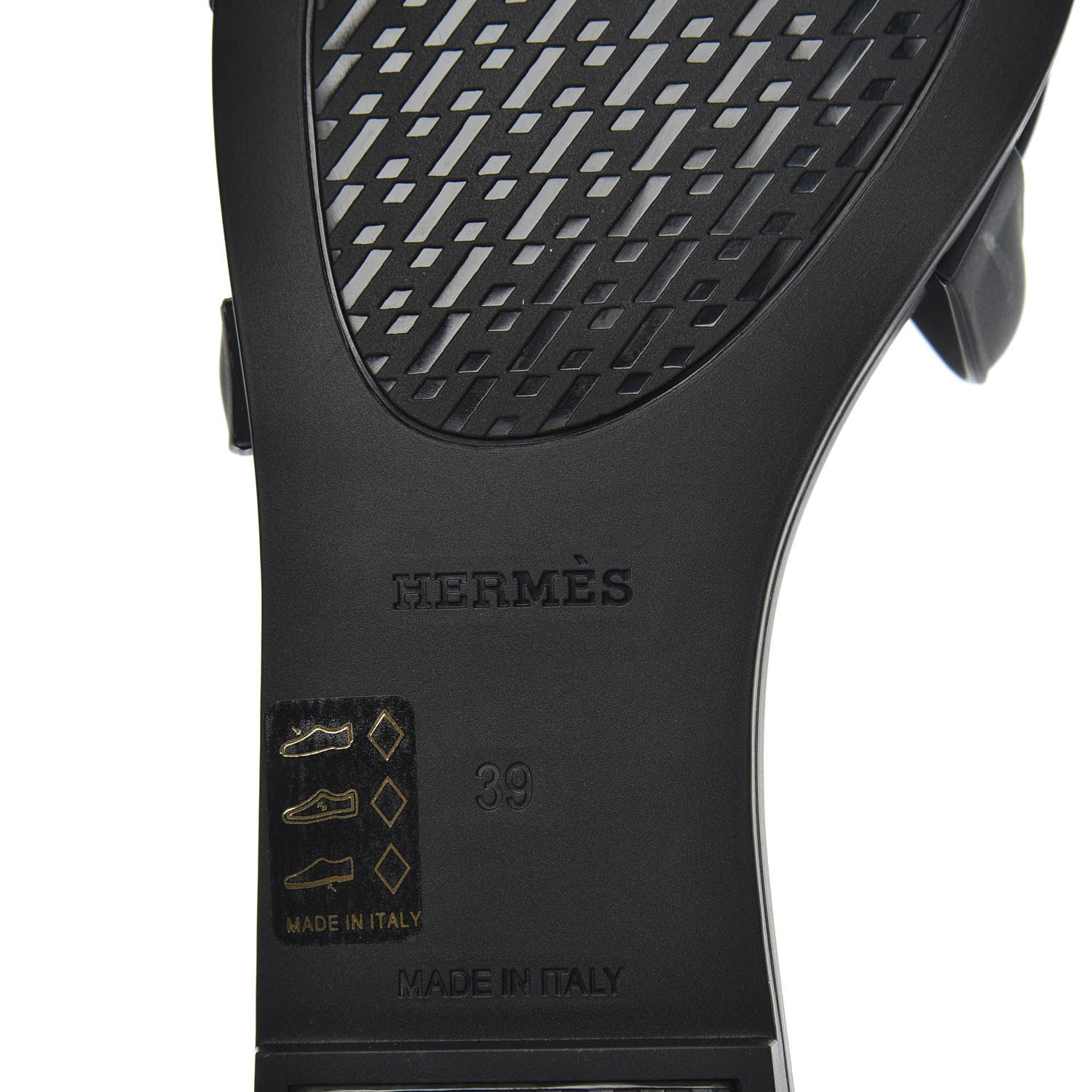 Hermes Rubber Aloha Sandals 39 Black 7 of 8
