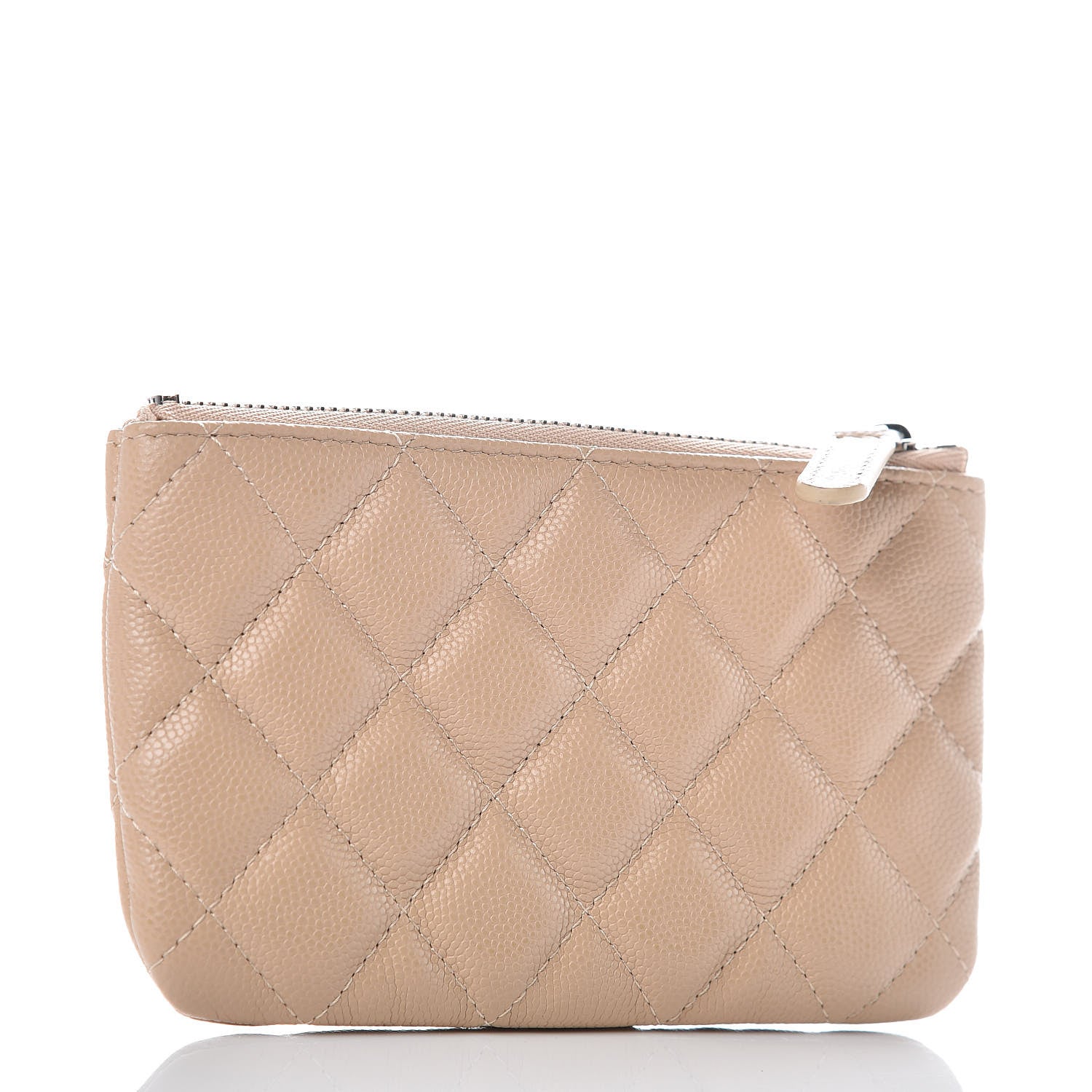 Chanel Caviar Quilted Small Cosmetic Case Beige 3 of 8