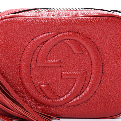 Gucci Pebbled Calfskin Small Soho Disco Bag Tabasco Red 7 of 15