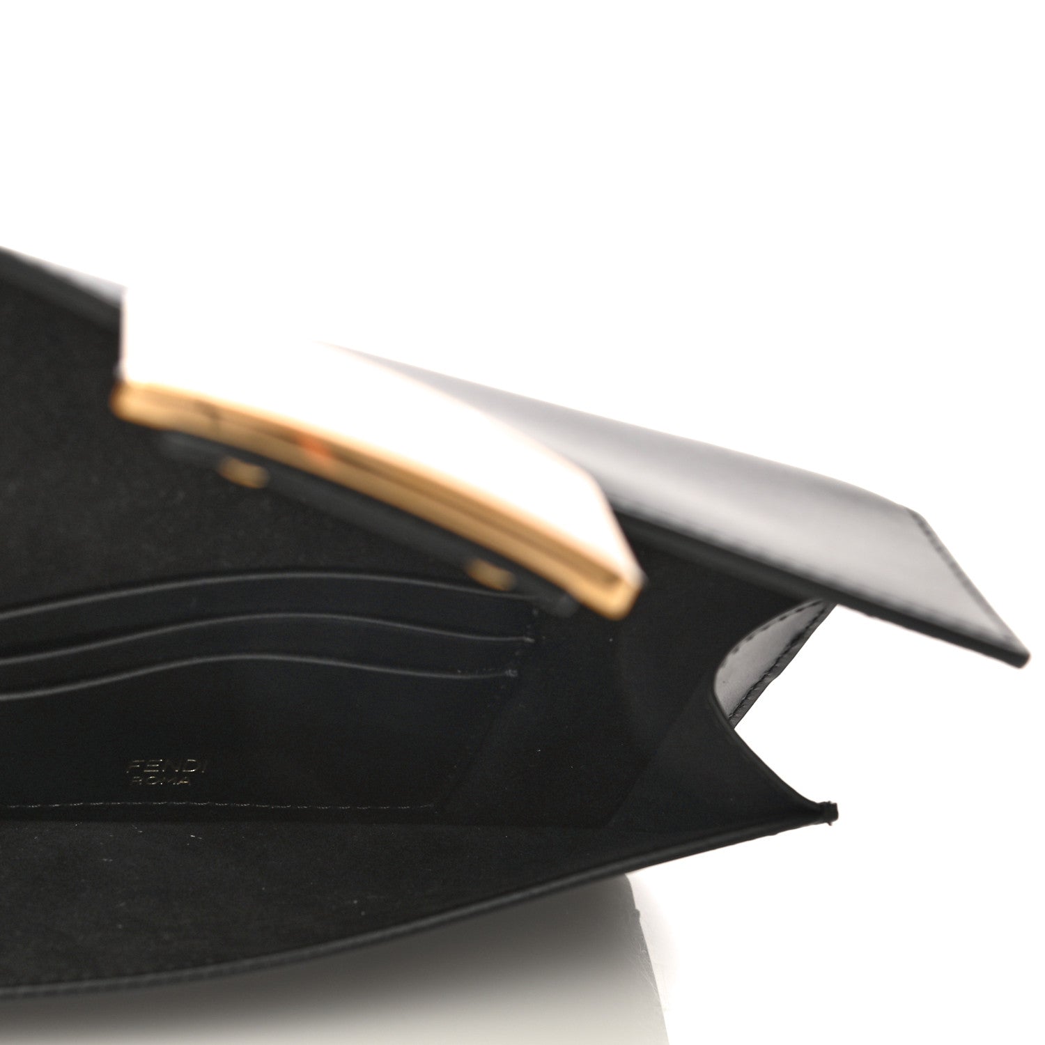 Fendi Vitello King Mini Flat Baguette Black 6 of 12
