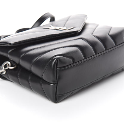 Saint Laurent Calfskin Y Quilted Monogram Toy Loulou Crossbody Bag Black 6 of 7