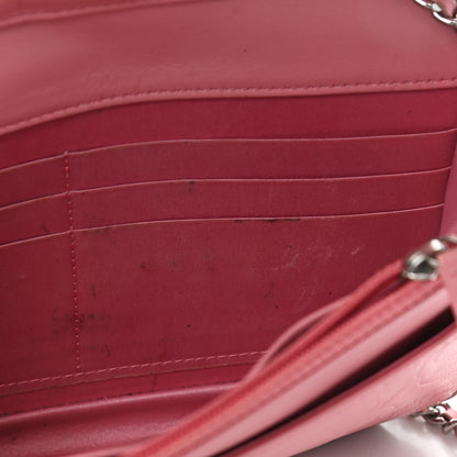 Chanel Lambskin Camellia Embossed Wallet On Chain WOC Pink 11 of 12