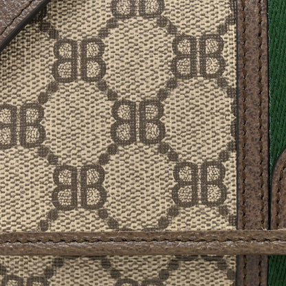 Gucci X BALENCIAGA BB Monogram Web Ophidia Crossbody Wallet Beige New Acero 10 of 12