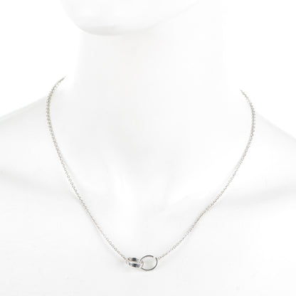 Cartier 18K White Gold Interlocking LOVE Necklace 2 of 5