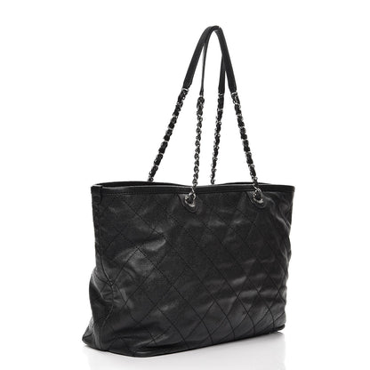 Chanel Grained Calfskin Quilted Large Daily Shopping Tote Black 4 of 14