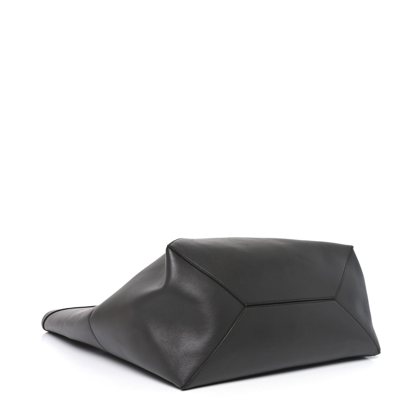 Shiny Calfskin Large Puzzle Fold Tote Dark Grey