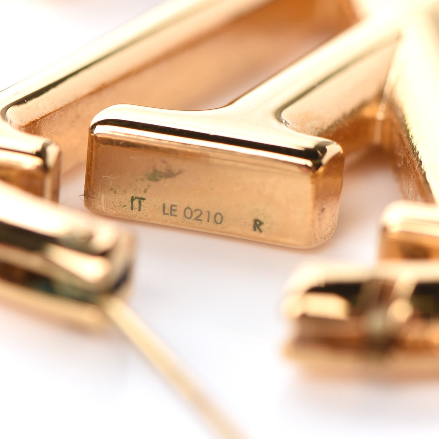 Louis Vuitton Metal Louise Hoop Earrings Gold 4 of 5