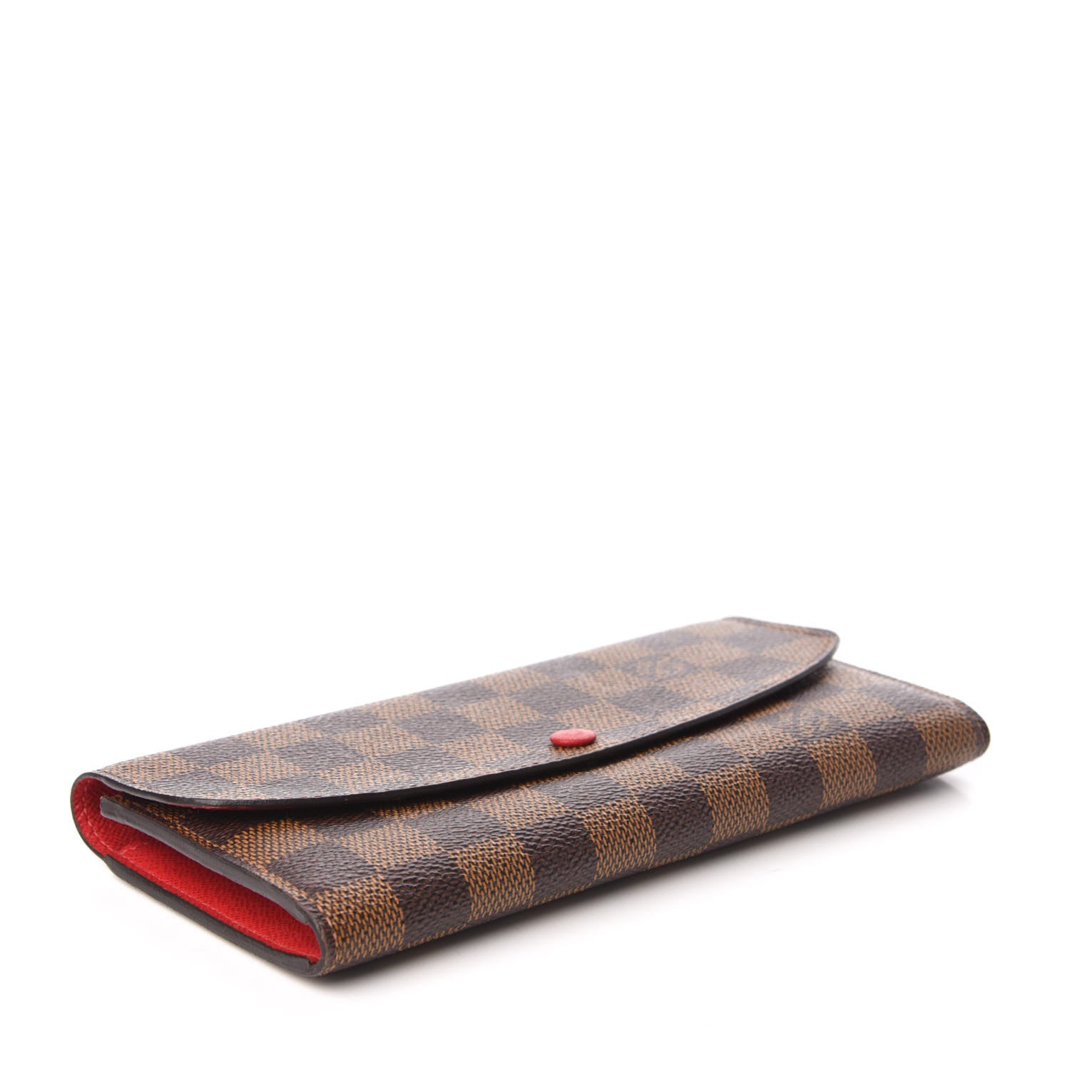 Louis Vuitton Damier Ebene Emilie Wallet Red 4 of 7