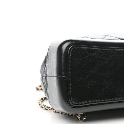 Chanel Aged Calfskin Quilted Gabrielle Backpack Black 8 of 10