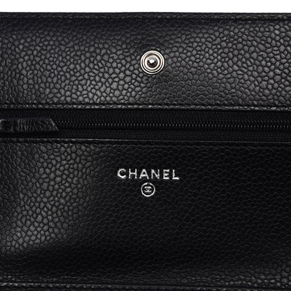 Chanel Caviar Quilted Wallet On Chain WOC Black 6 of 9