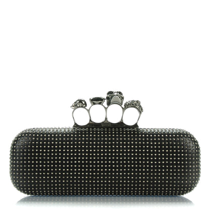 Alexander McQueen Studded Knucklebox Clutch Black 1 of 8