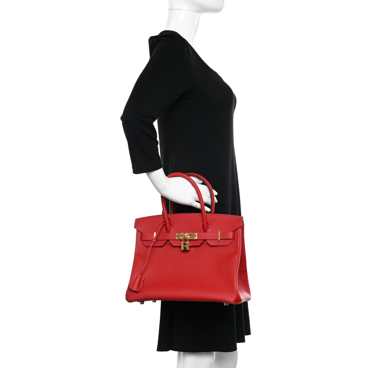 Epsom Birkin 30 Rouge Casaque