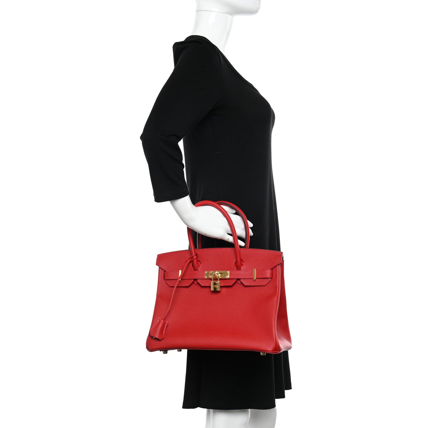 Hermes Epsom Birkin 30 Rouge Casaque 2 of 13