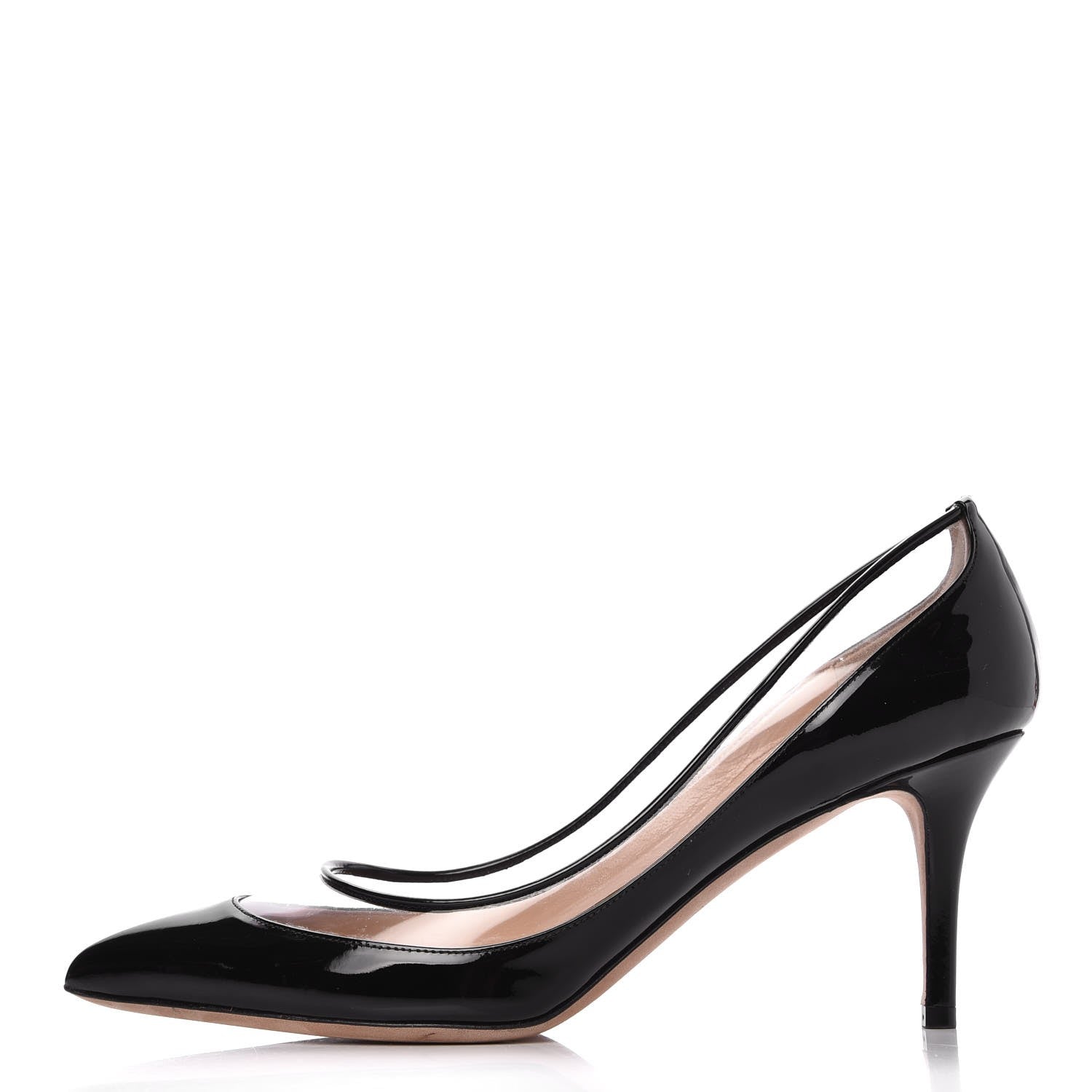 Valentino Garavani Patent PVC Glassglow Pumps 39.5 Black 1 of 10