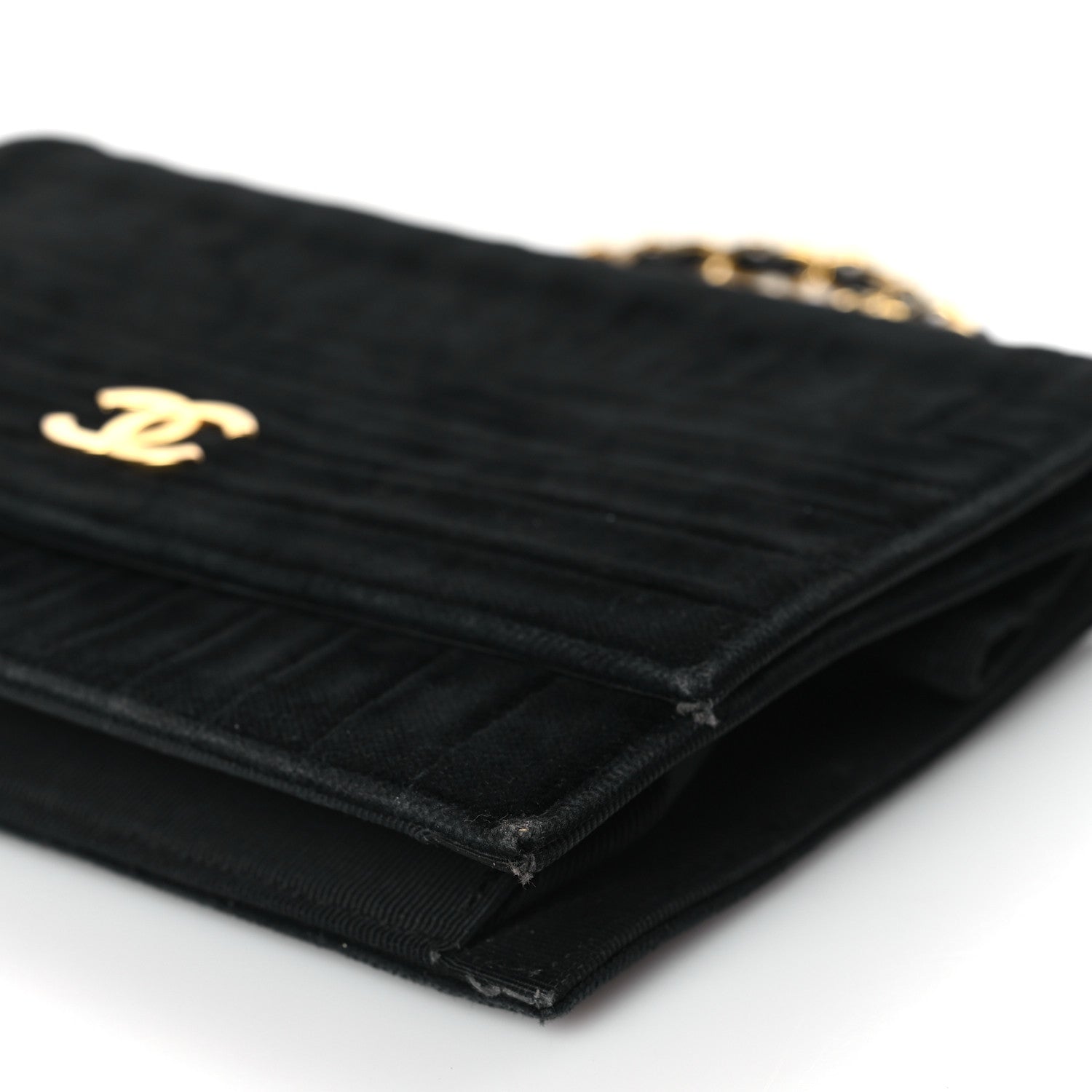Chanel Velvet Vertical Horizontal Quilt Single Flap Black 10 of 11
