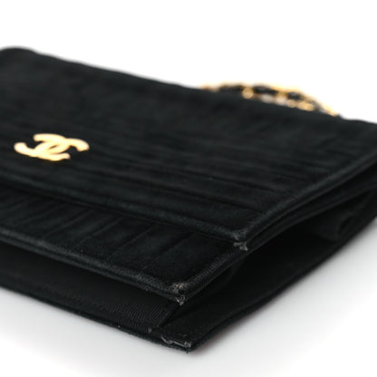 Chanel Velvet Vertical Horizontal Quilt Single Flap Black 10 of 11