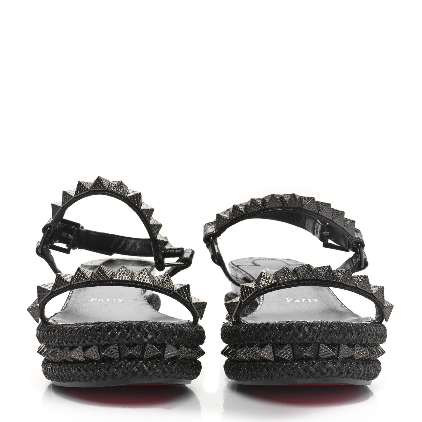 Snakeskin Pyraclou 60 Platform Sandals 38 Black