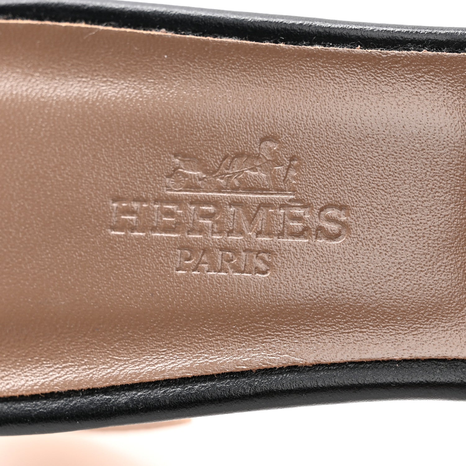 Hermes Calfskin Oasis Sandals 39.5 Black 6 of 8