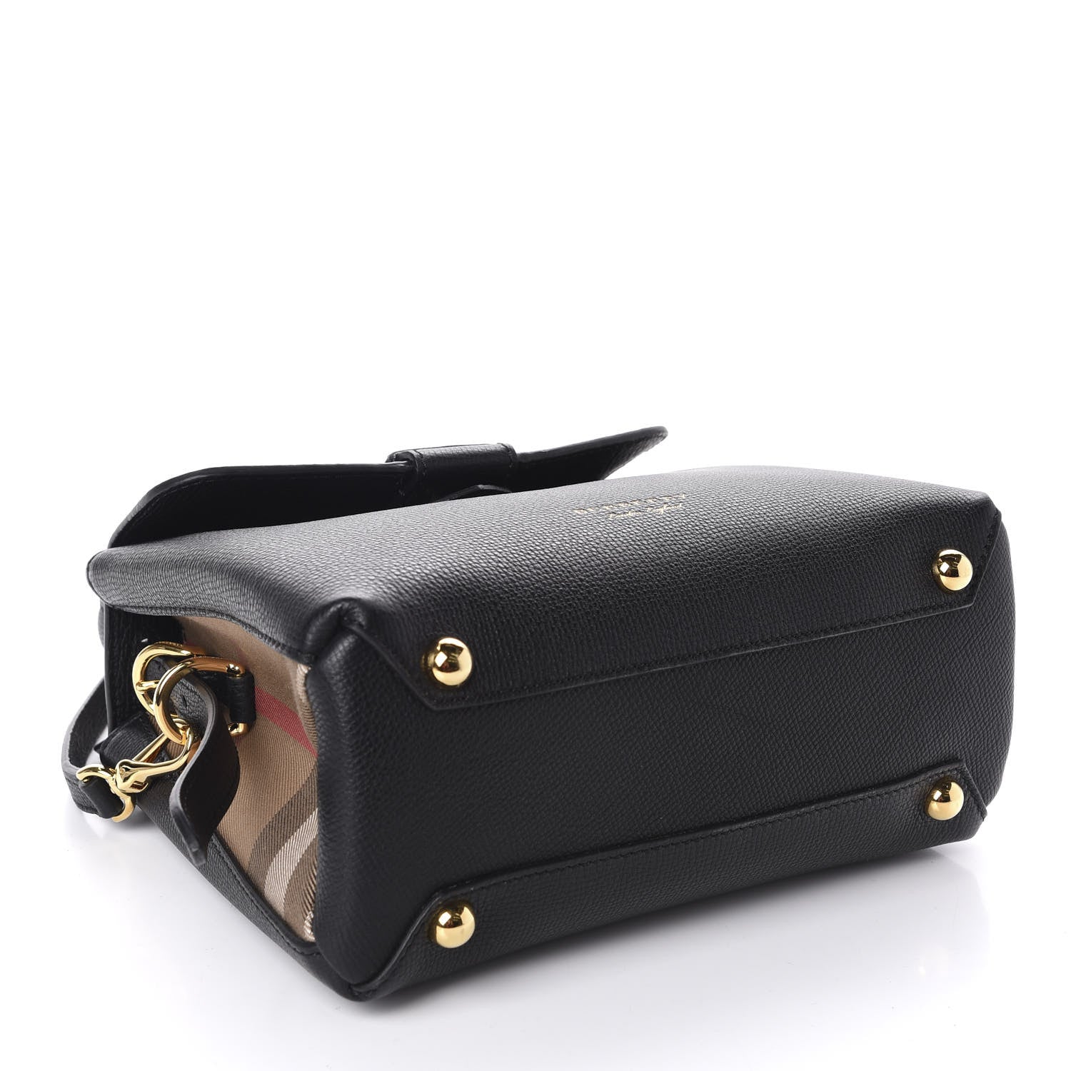 Burberry Derby Calfskin House Check Small Camberley Black 4 of 9