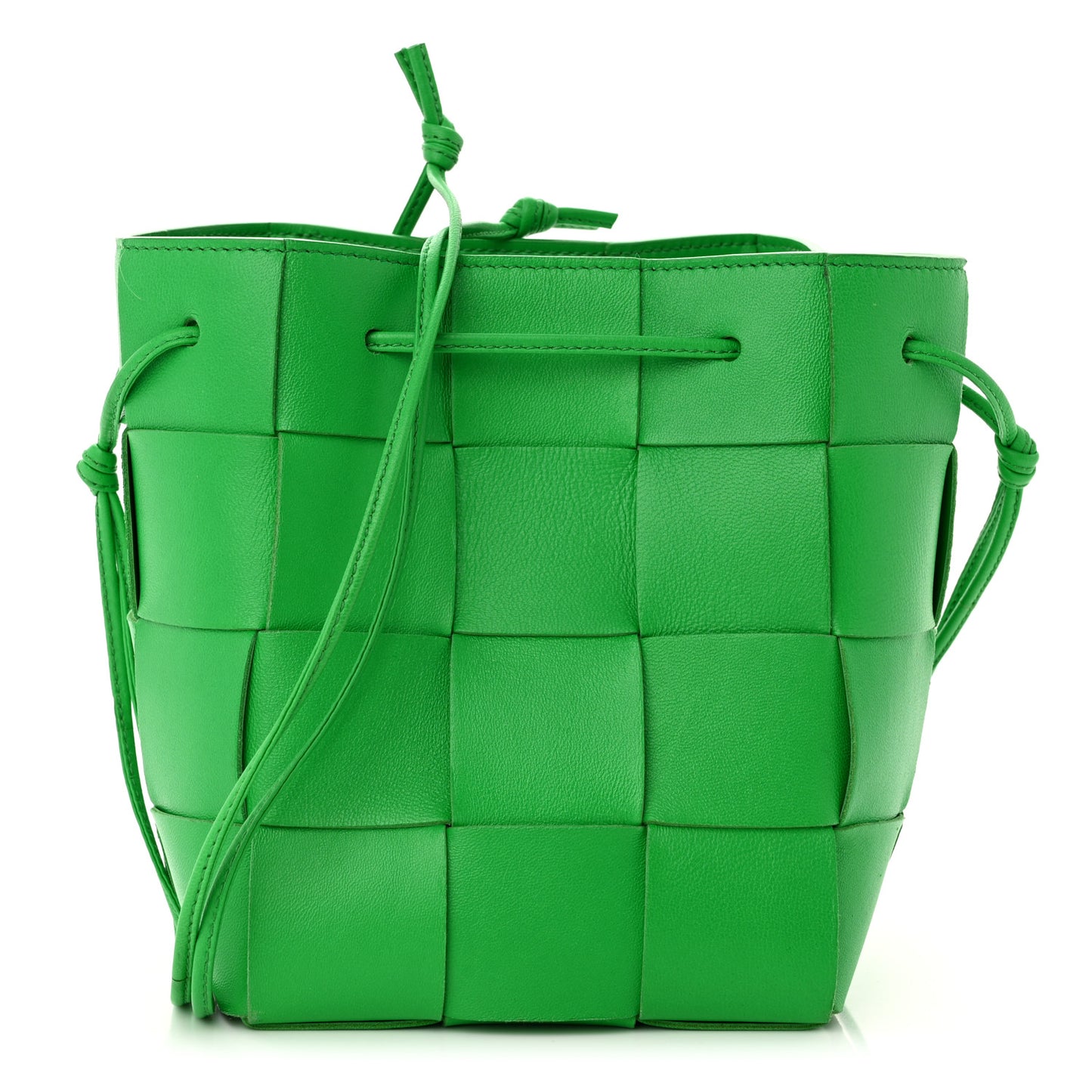 Nappa Maxi Intrecciato Cassette Bucket Bag Parakeet