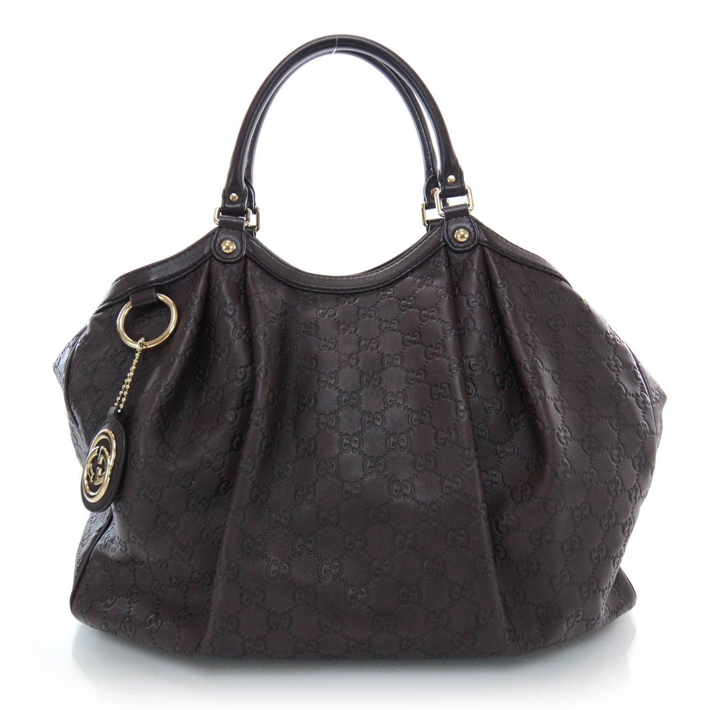 Guccissima Signature Large Sukey Tote Chocolate