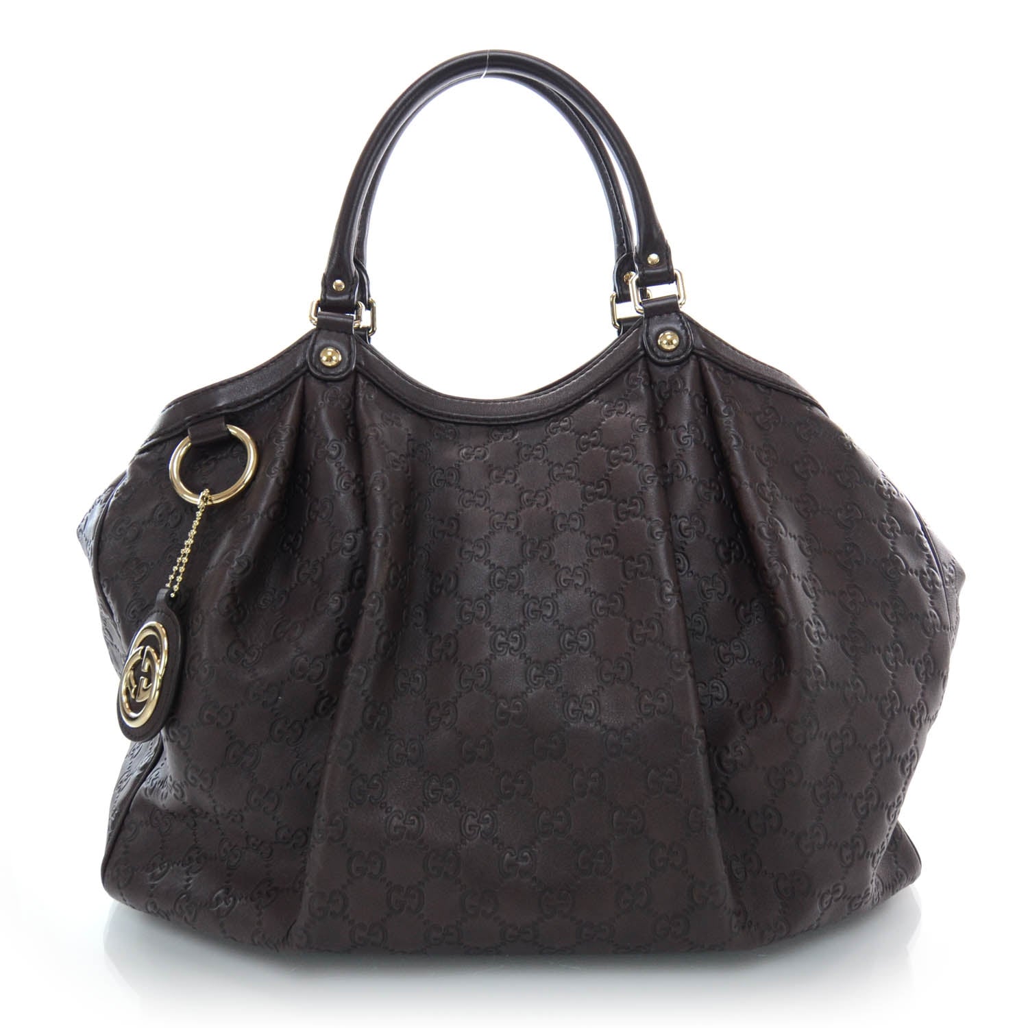 Gucci Guccissima Signature Large Sukey Tote Chocolate 1 of 7