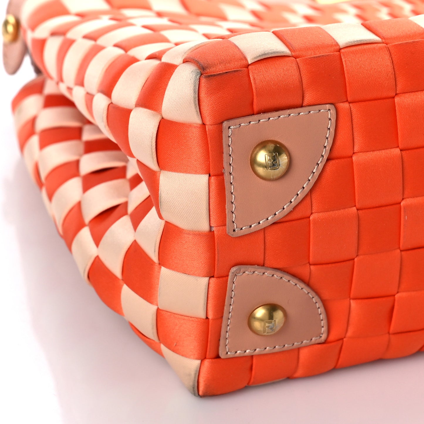 Satin Woven Medium Peekaboo Iconic Satchel Multicolor