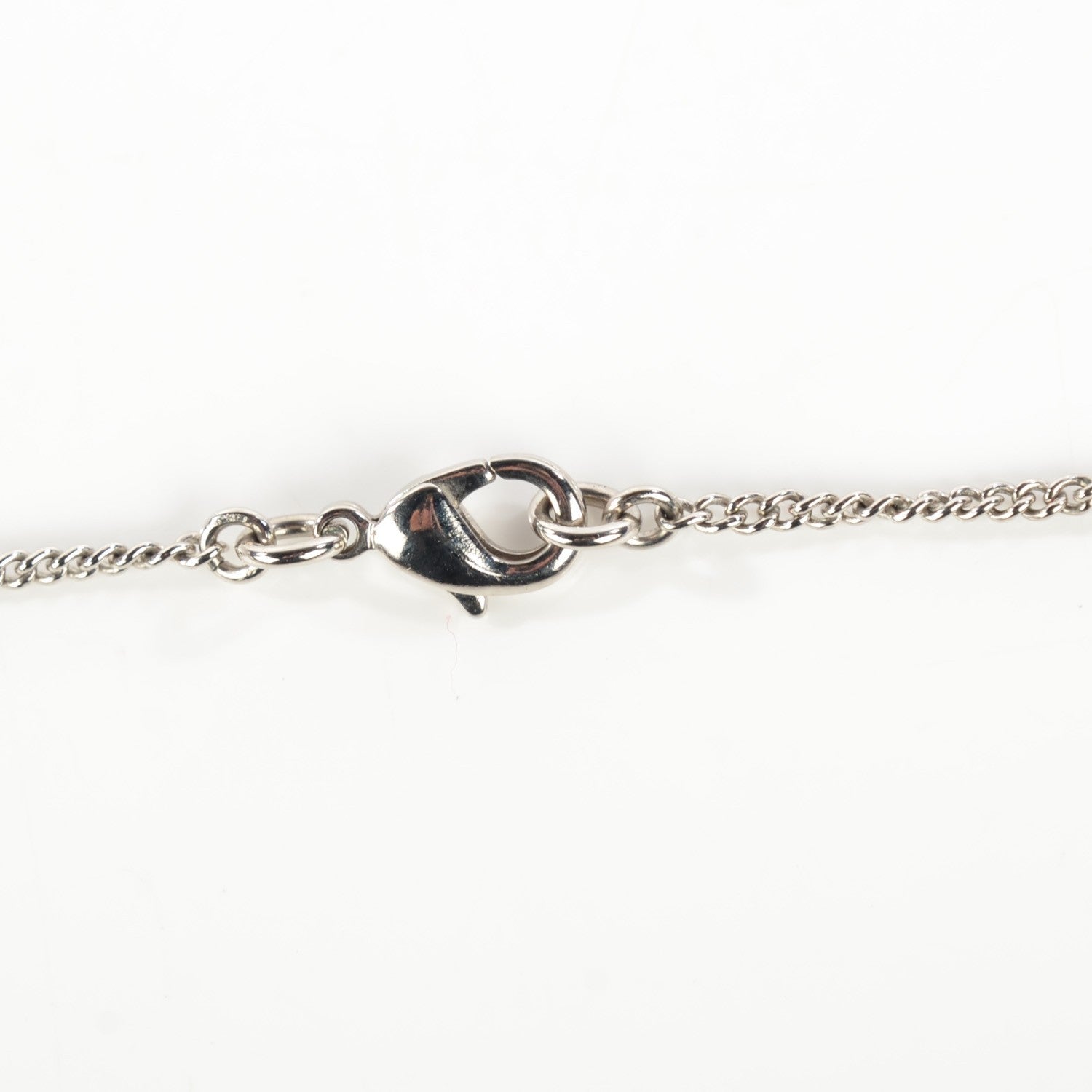 Chanel Crystal Timeless CC Necklace Silver 4 of 6