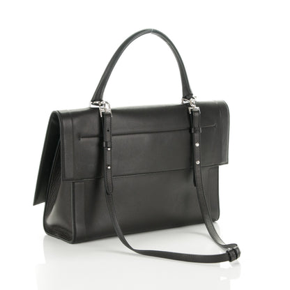 Givenchy Grained Calfskin Medium Shark Lock Satchel Black 3 of 8