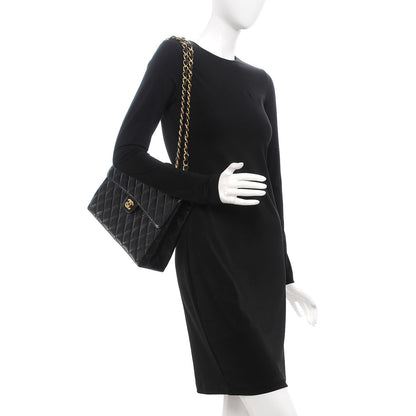 Chanel Lambskin Quilted Jumbo Single Flap Black 2 of 10