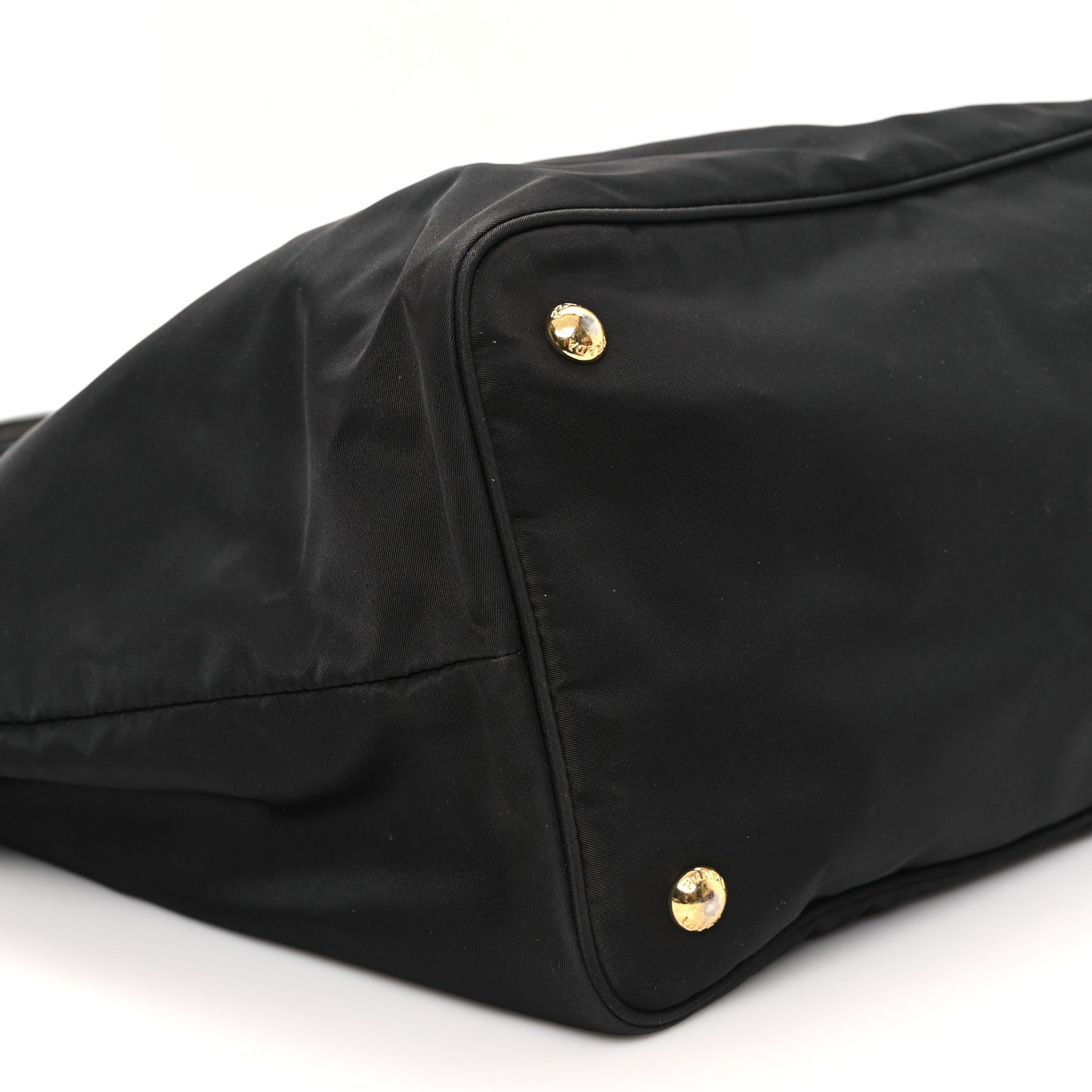 Tessuto Nylon Saffiano Shopping Tote Black