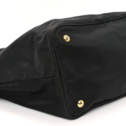 Prada Tessuto Nylon Saffiano Shopping Tote Black 9 of 13