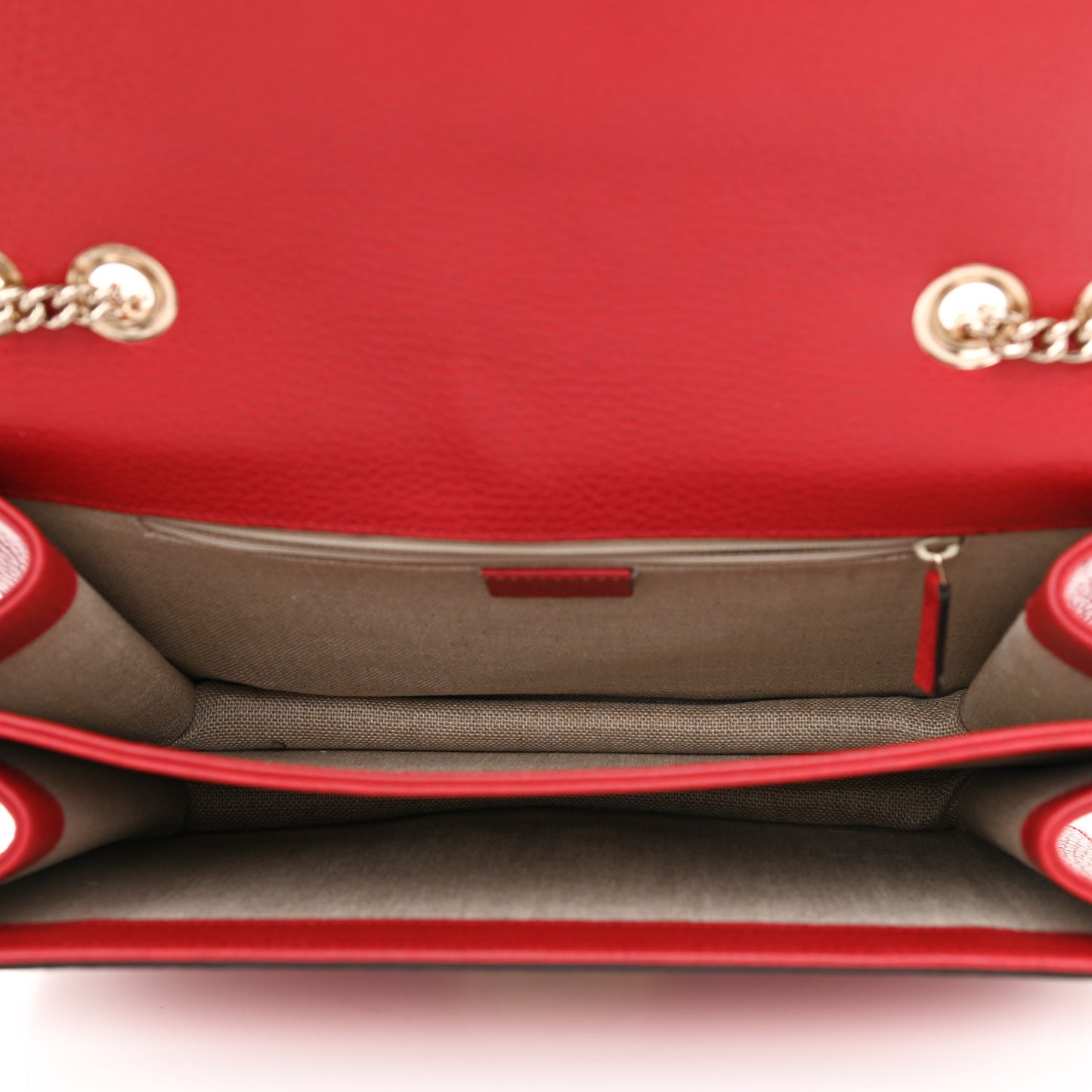 Dollar Calfskin Interlocking G Shoulder Bag Red