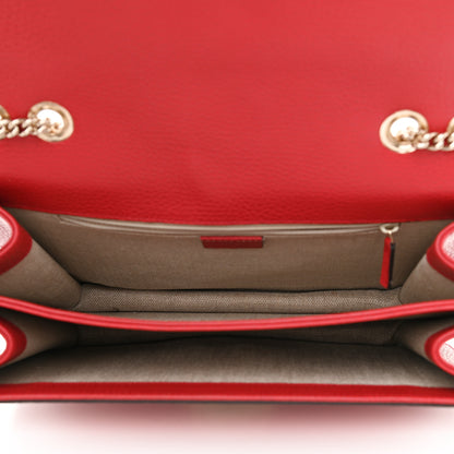 Gucci Dollar Calfskin Interlocking G Shoulder Bag Red 5 of 8