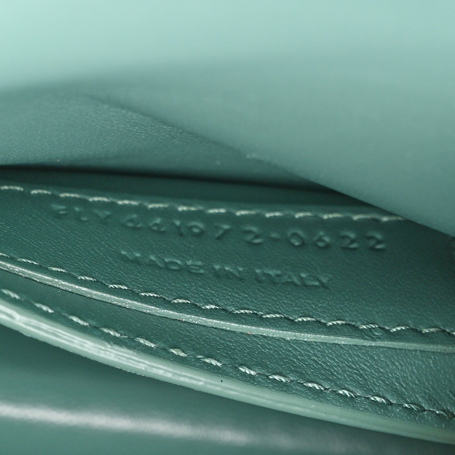 Saint Laurent Calfskin Snakeskin Small Monogram Sunset Sea Green 9 of 16