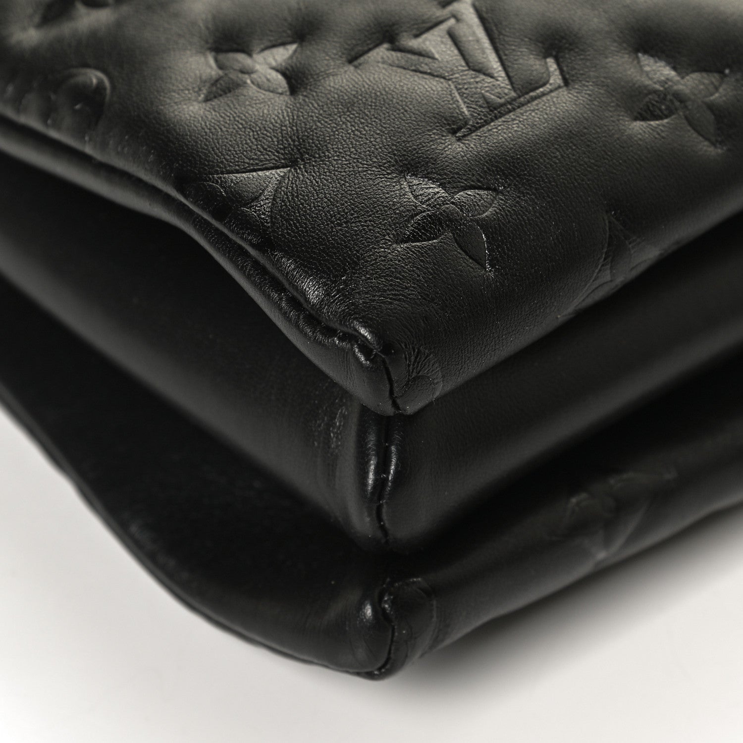 Louis Vuitton Lambskin Embossed Monogram Coussin PM Black 11 of 11