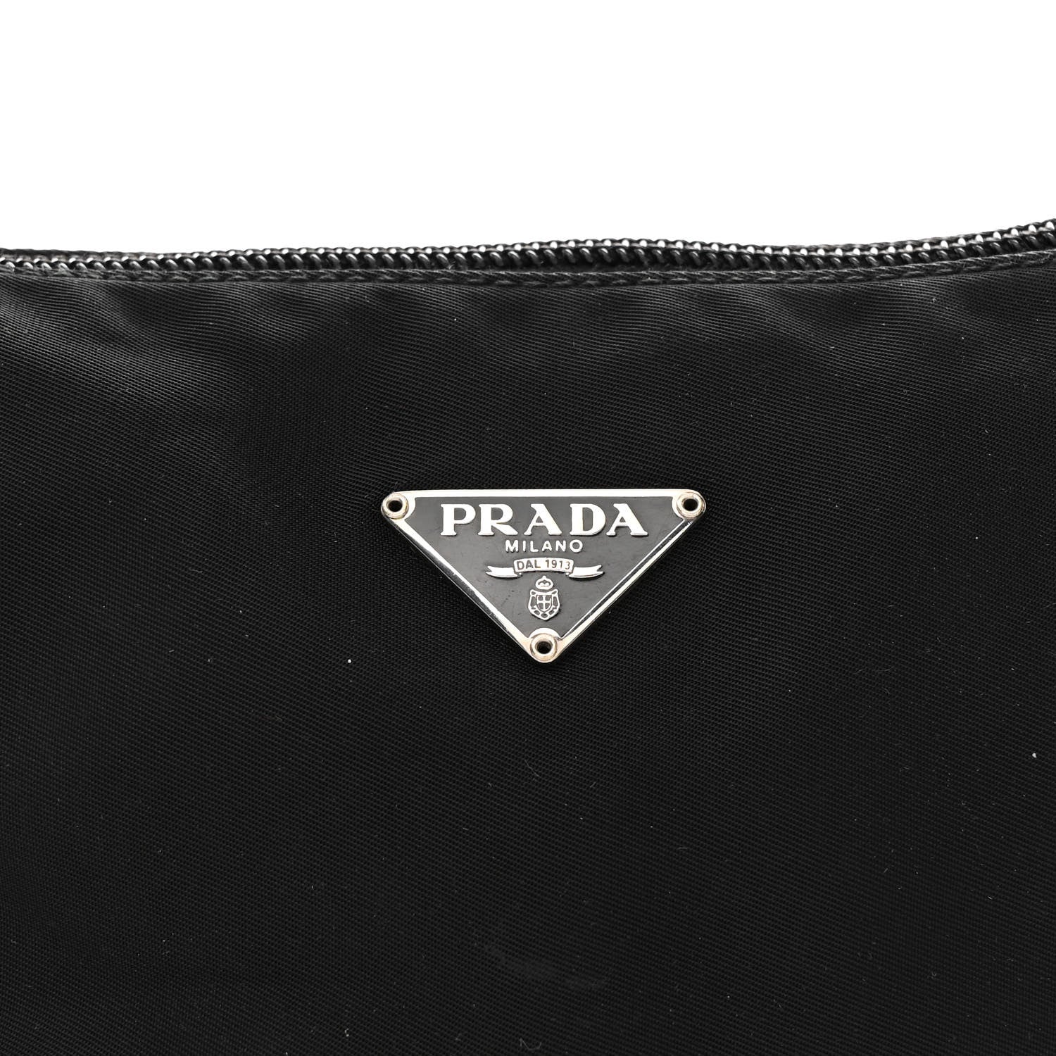 Prada Tessuto Nylon Pochette Bag Black 8 of 10