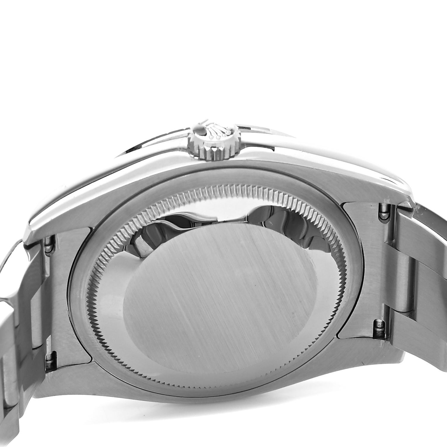 Rolex Stainless Steel Diamond 36mm Oyster Perpetual Datejust Watch Pink Flowers 116244 4 of 4