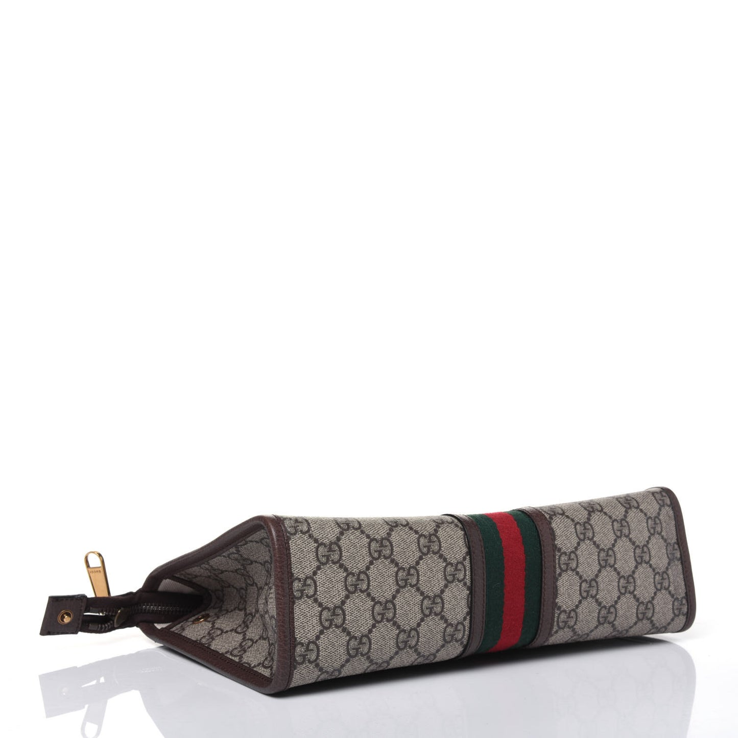 GG Supreme Monogram Web Toiletry Case Brown