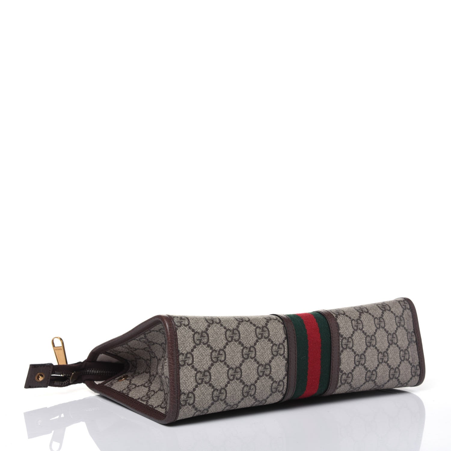 Gucci GG Supreme Monogram Web Toiletry Case Brown 4 of 12