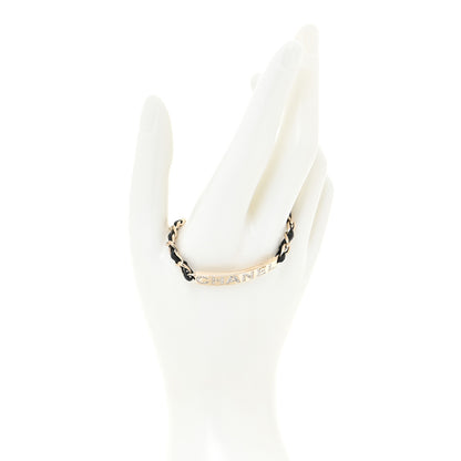 Chanel Metal Lambskin Crystal Sergeant Chanel Bracelet Gold 2 of 6