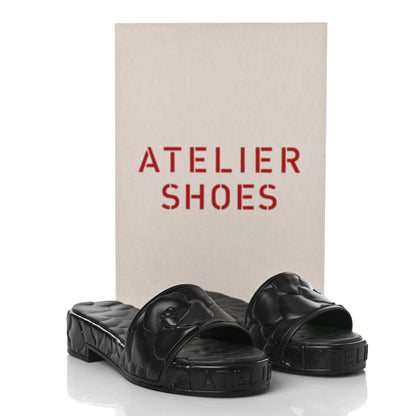 Valentino Garavani Rubber Atelier 03 Rose Edition 25/40mm Platform Slide Sandals 35 Black 8 of 8