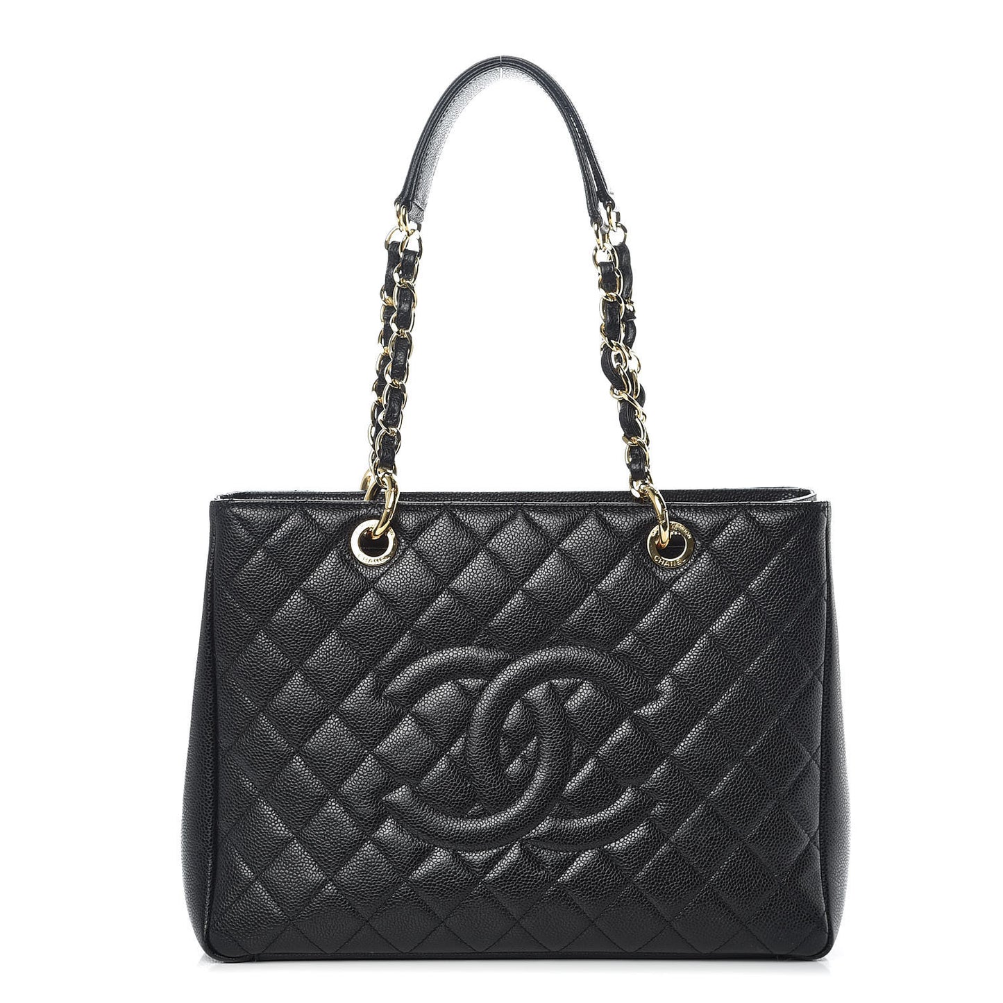 Caviar Quilted Grand Shopping Tote GST Black