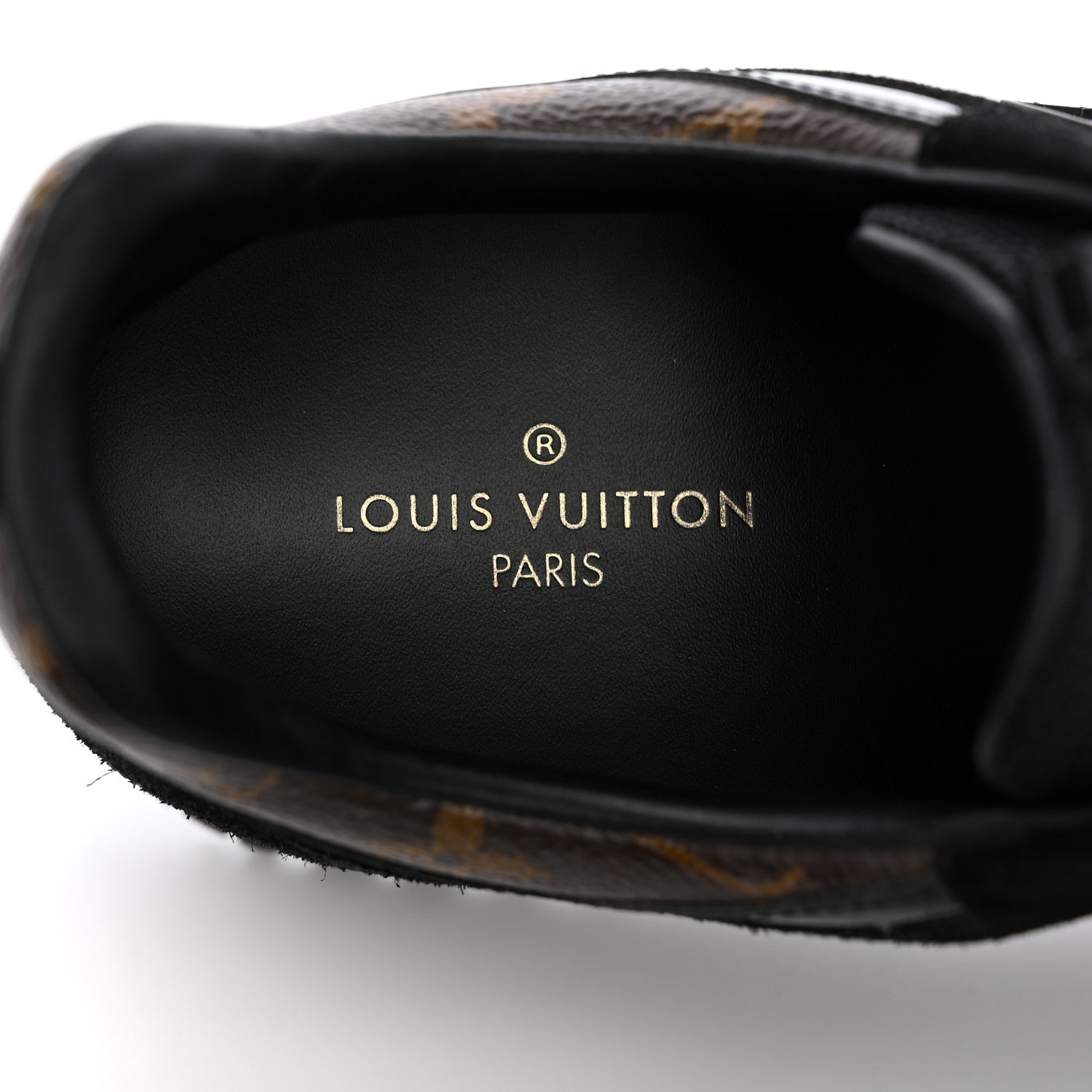 Louis Vuitton Suede Monogram Run Away Sneakers 38 Black 7 of 8
