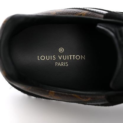 Louis Vuitton Suede Monogram Run Away Sneakers 38 Black 7 of 8